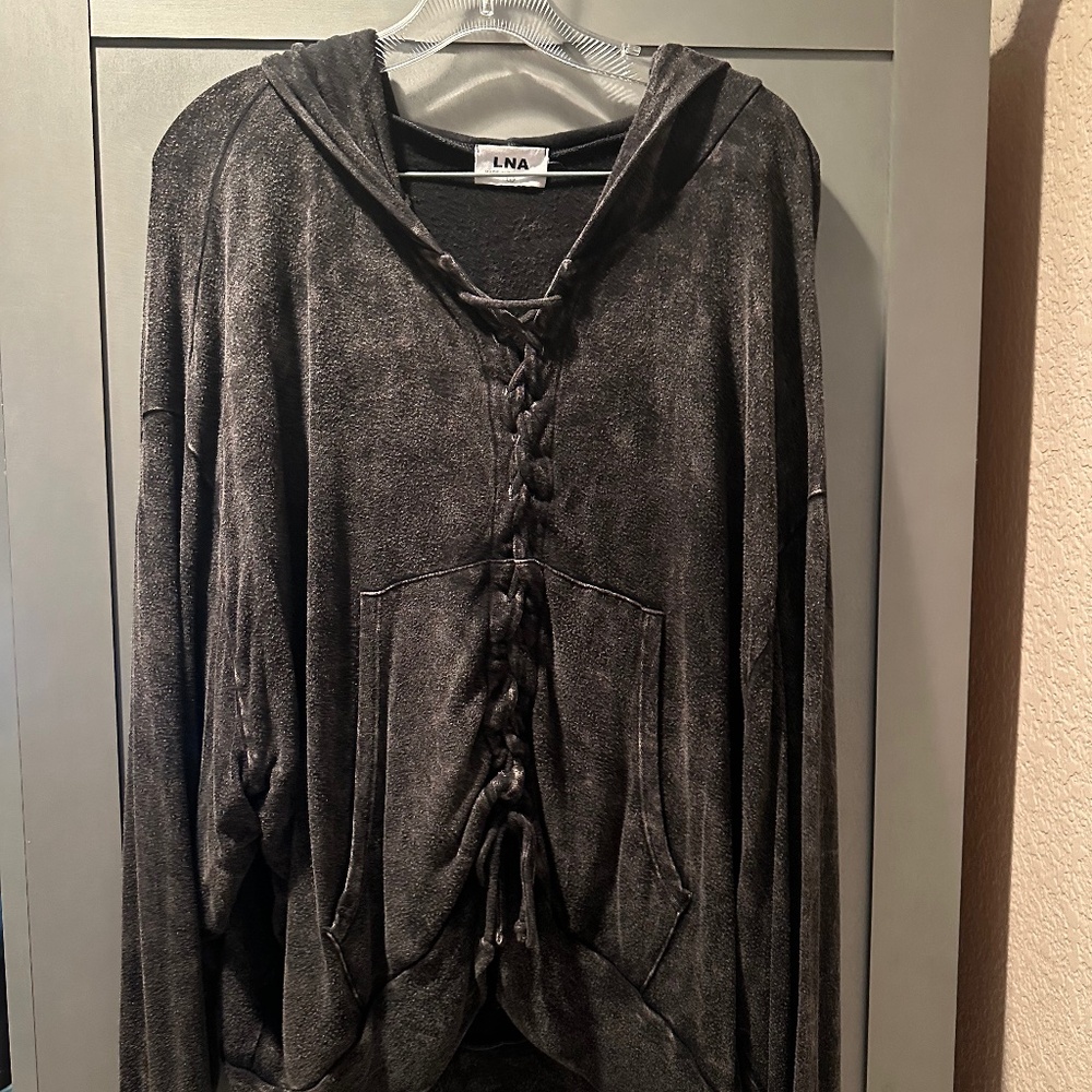 LNA Black/Grey Tie Dye Hoodie